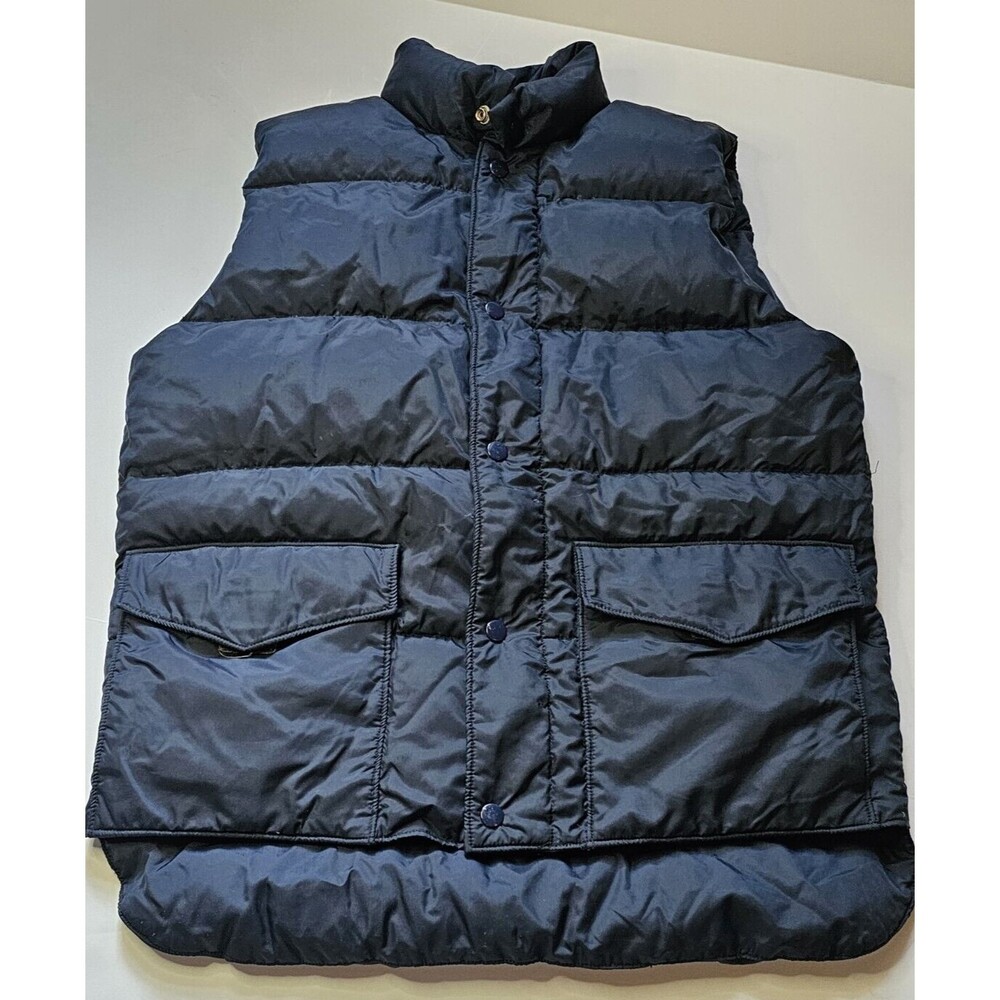 Vintage RETCO Mens Blue Down Puffer Vest Size S Retro